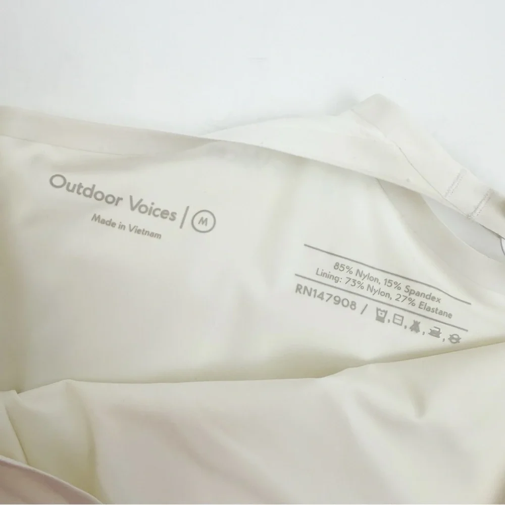 Outdoor Voices The Exercise Dress Tennis Athletic Workout White Lined - Picture 13 of 14